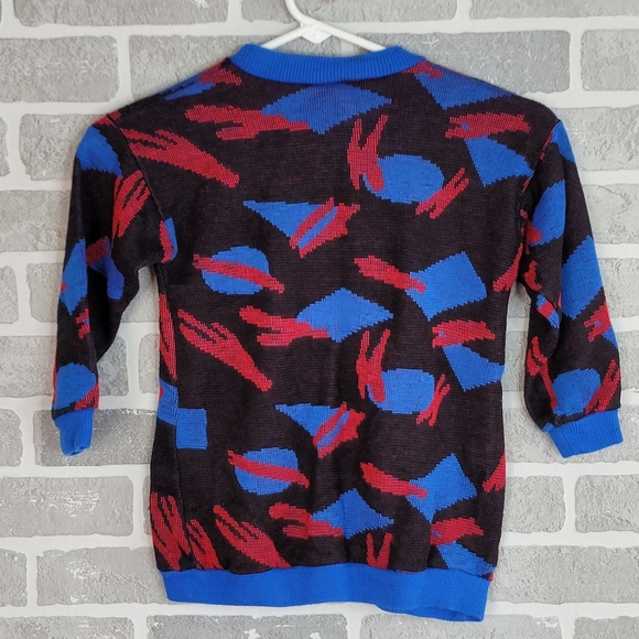 Names Made in USA Vintage Youth Abstract Camo Sweater Youth Size 5 / 6 - 13 - Picture 6 of 9